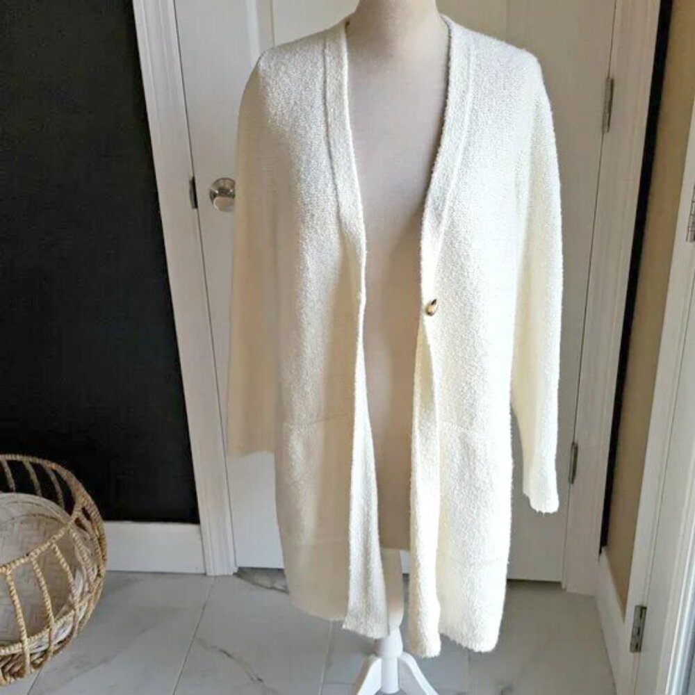 J JILL NUBBY Long CARDIGAN SWEATER SZ M